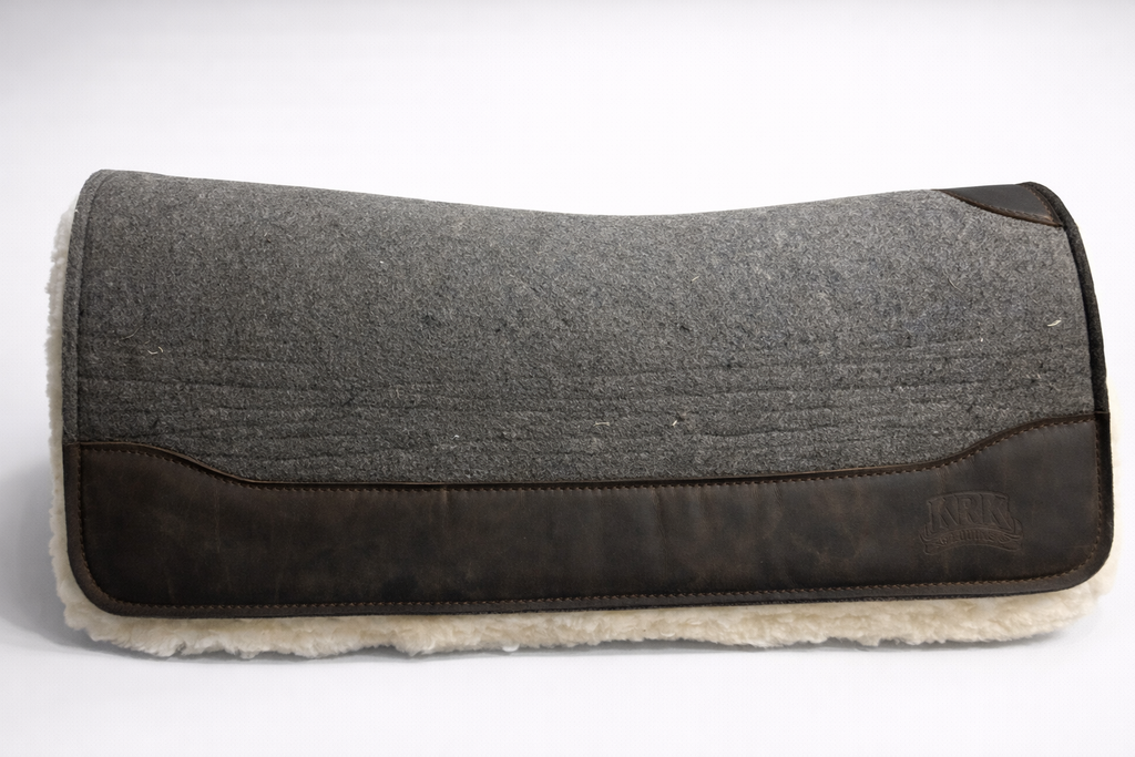 Contoured Merino Wool/Fleece Saddle Pad  – 32” x 32” 3/4"