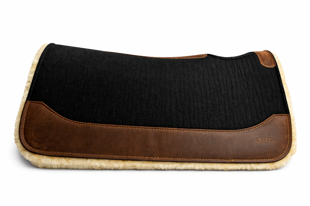 Gold Standard Merino Wool/Sheep fleece Saddle Pad – 32” x 32” 1"